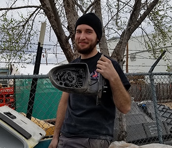 A picture of Zach, one of our auto technicians at Set It Off Paint and Body auto body shop in Fort Collins, CO.